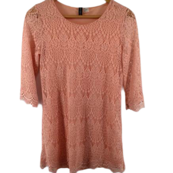 H&M Dresses & Skirts - H&M Pink Lace Dress 8